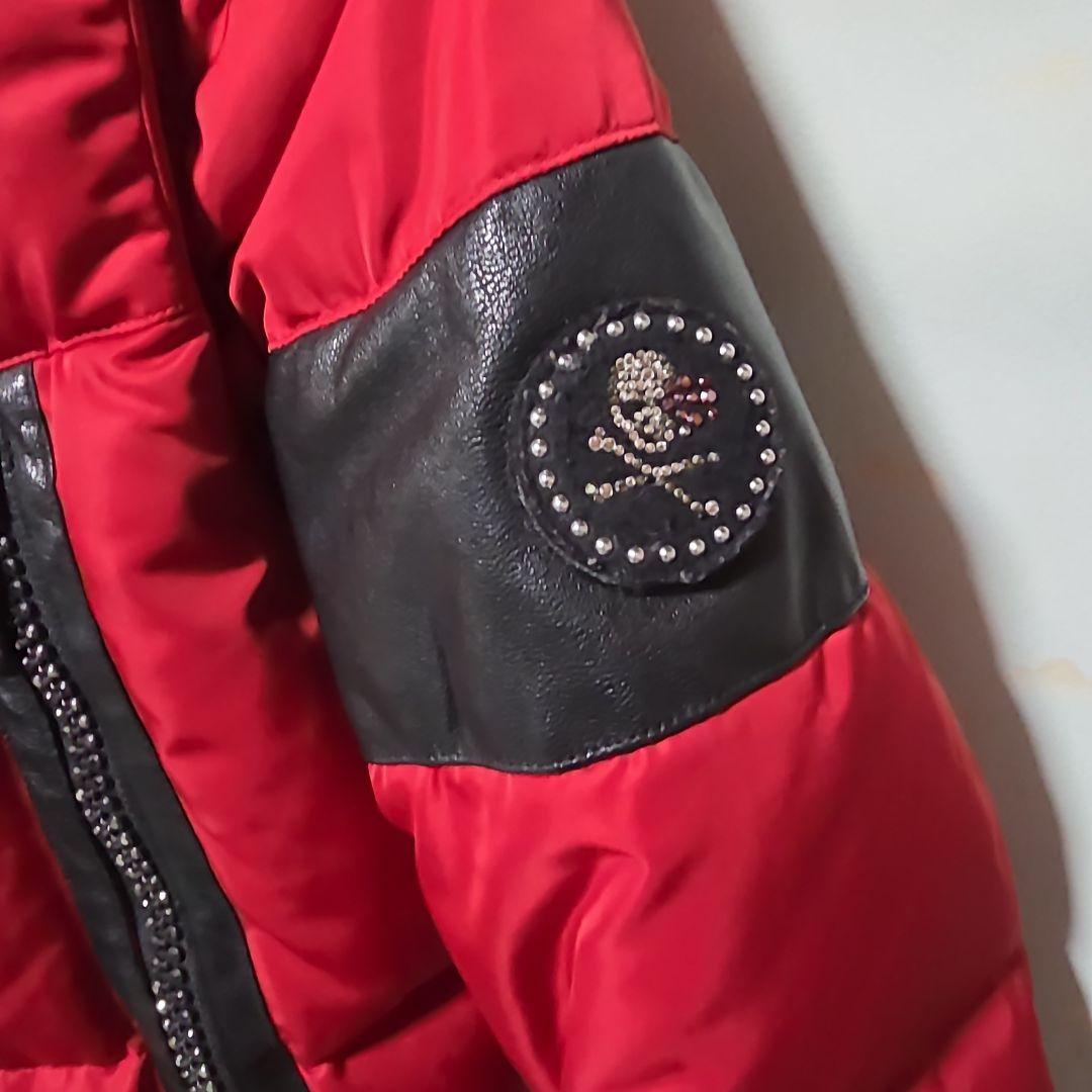 フランシストモークス　豪華スワロフスキー　レッドダウンジャケット　2 M