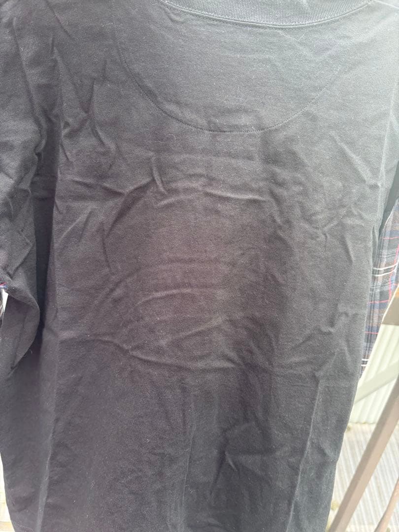 タータンチェックブロッキングポイントスリーブトップ