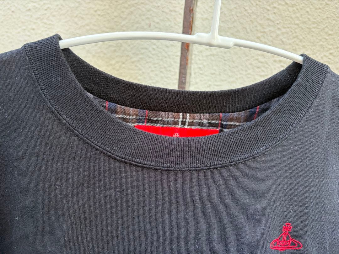 タータンチェックブロッキングポイントスリーブトップ