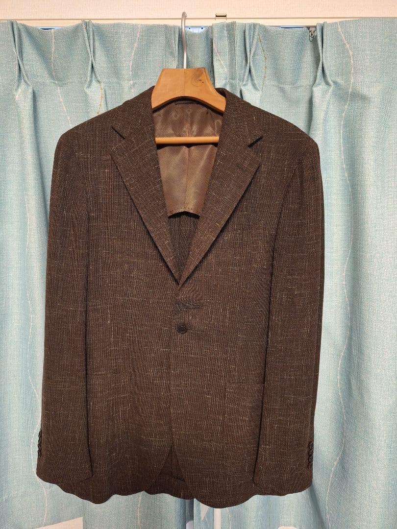 BEAMS F Loro Piana 3ミックスジャケット ブラウン サイズ50