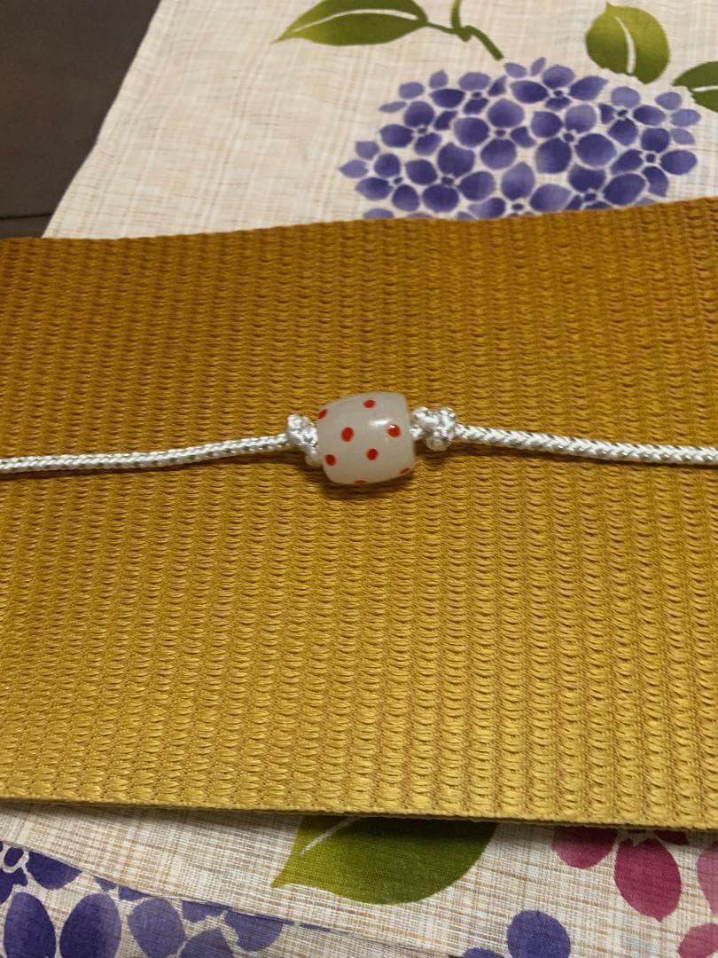 画像の帯つき◆最高級【綿麻浴衣】紫陽花（あじさい）のゆかた◆