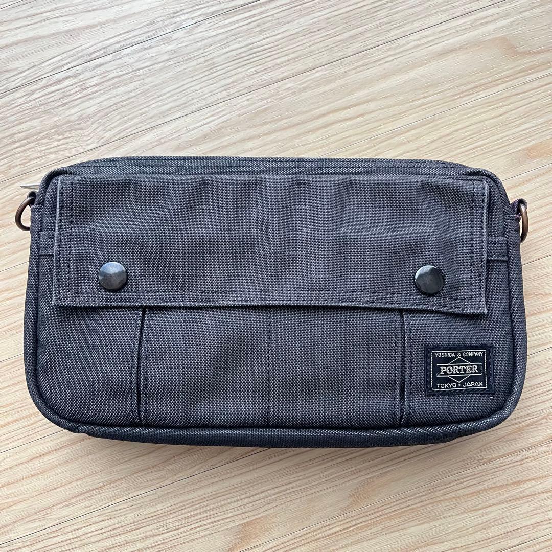 美品 ポーター スモーキー ブラック ハンドバッグ ショルダーバッグ ポーチ
