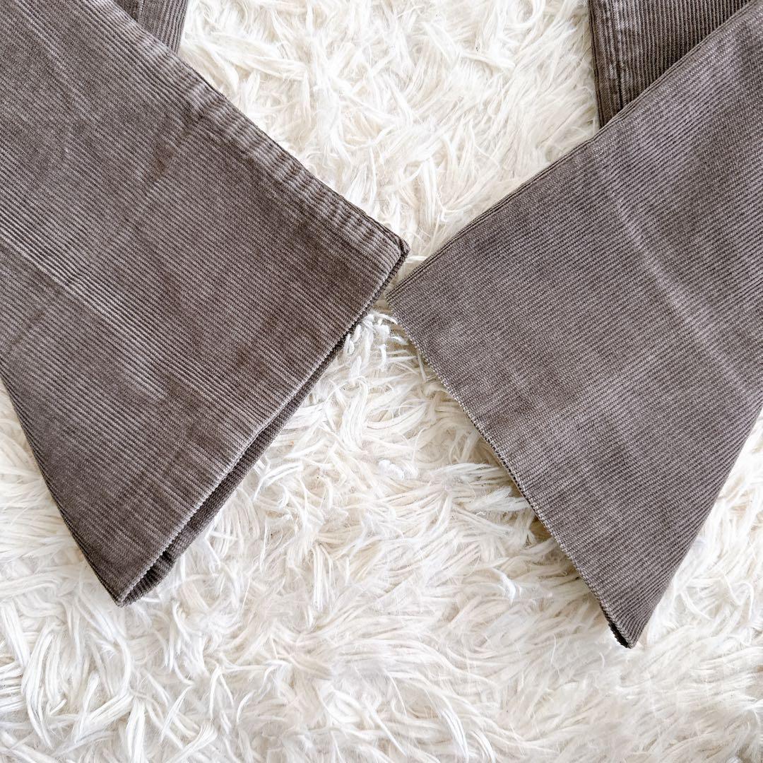 PT01 BEAMS F スリムフィット コーデュロイ　スラックス グレージュ