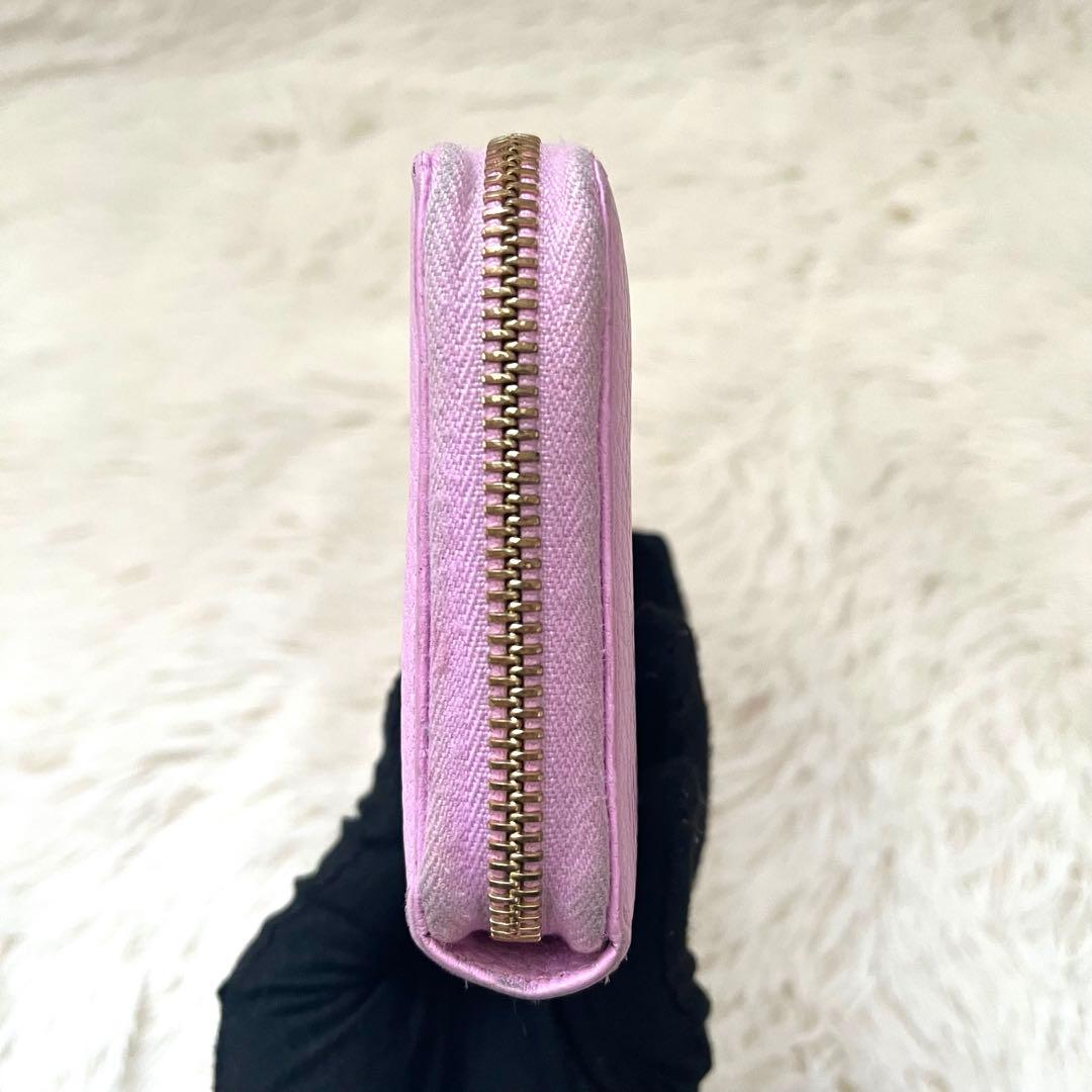 GUCCI ボスコ GGマーモント ジップアラウンドウォレット ピンクレザー