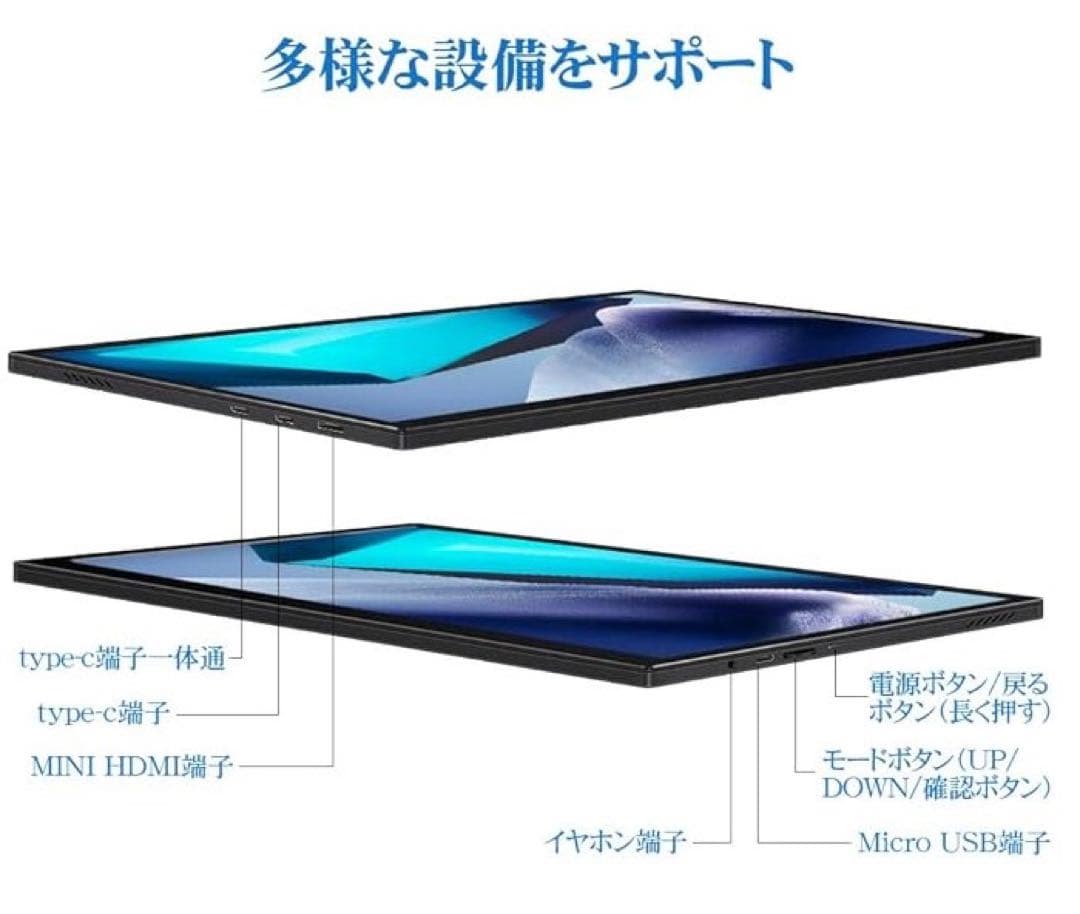 SEKOU モバイルモニター 10.5インチ FHD 1080p