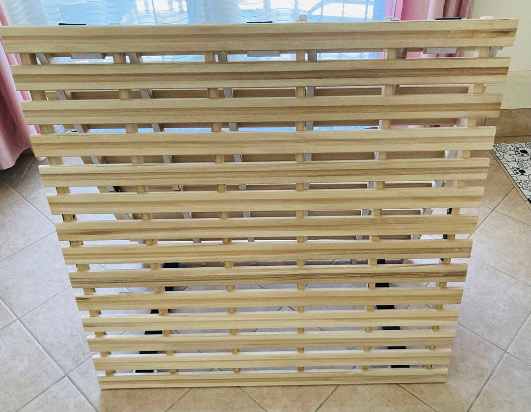 ree.２台セット送料込アイリス桐木製シングルサイズ折りたたみベッド