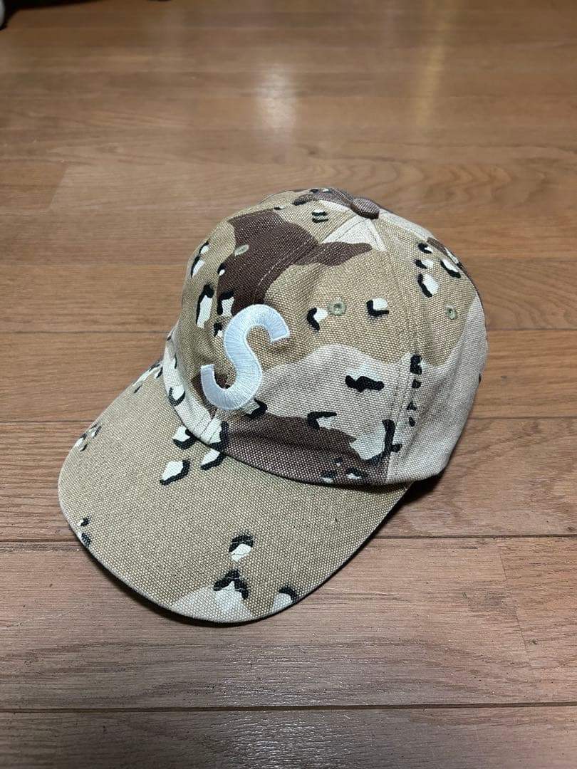 supreme Sロゴ キャップ 迷彩 人気商品 状態〇