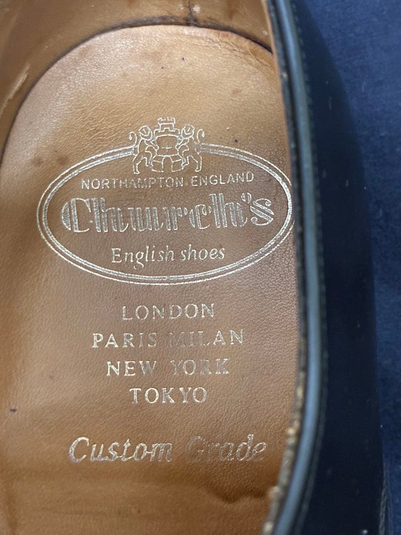 美品　チャーチ　シャノン　ポリッシュドバインダーカーフ　24.5 オスロ