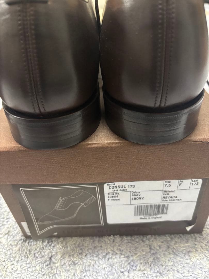 着用１回　チャーチ Church’s 7.5 consul コンサル 定価18万