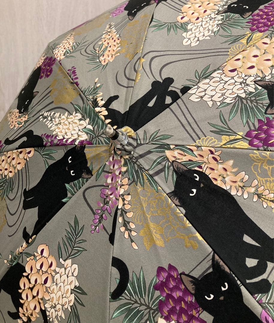 日傘　ハンドメイド　猫　ネコ