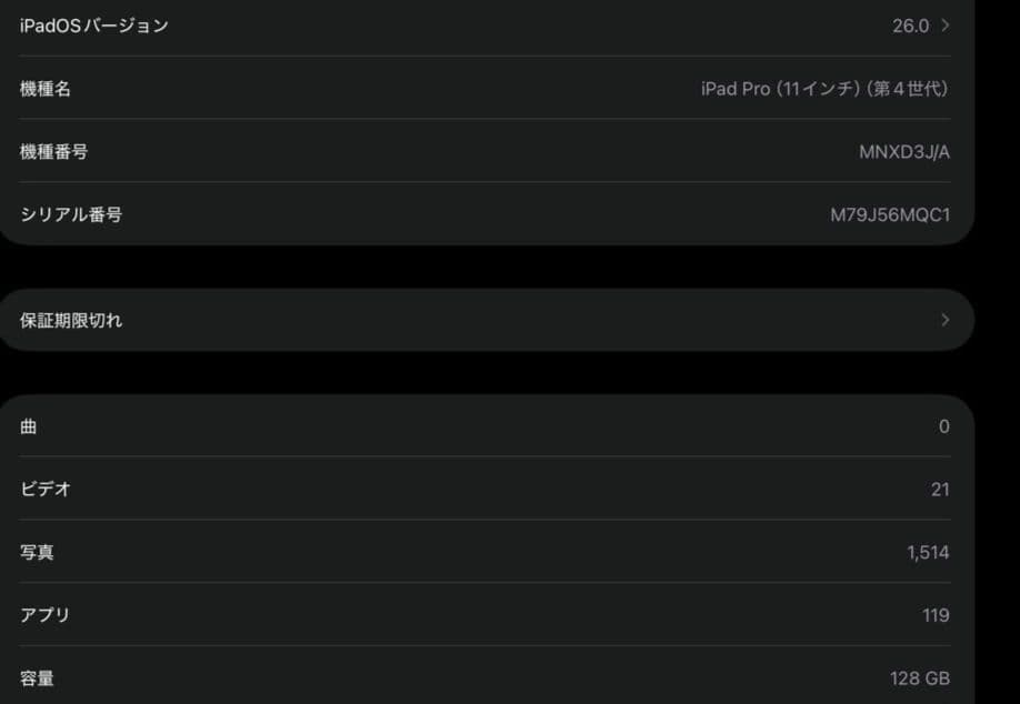 iPad Pro 11 第4世代 Wi-Fi M2 美品