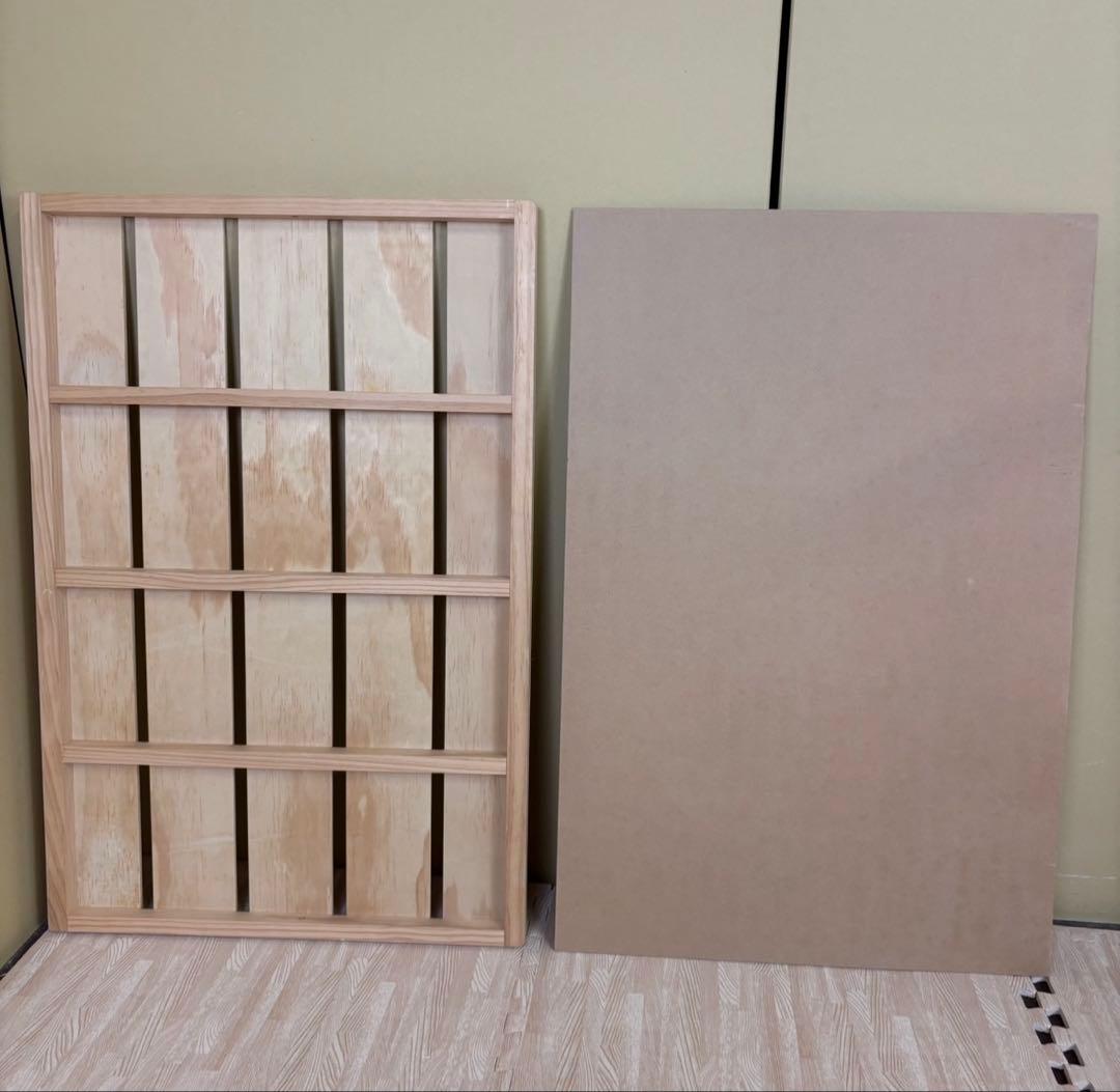 ☆除菌清掃済☆大和屋　パタン　折りたたみミニベビーベッド　すのこ　ライトブラウン