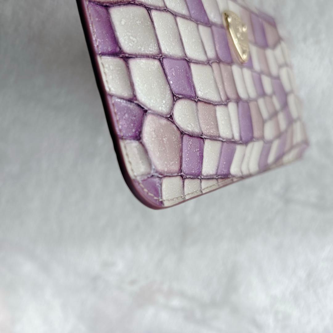 ATAO スリモ ヴィトロ ロージーラベンダー L字ファスナー 長財布