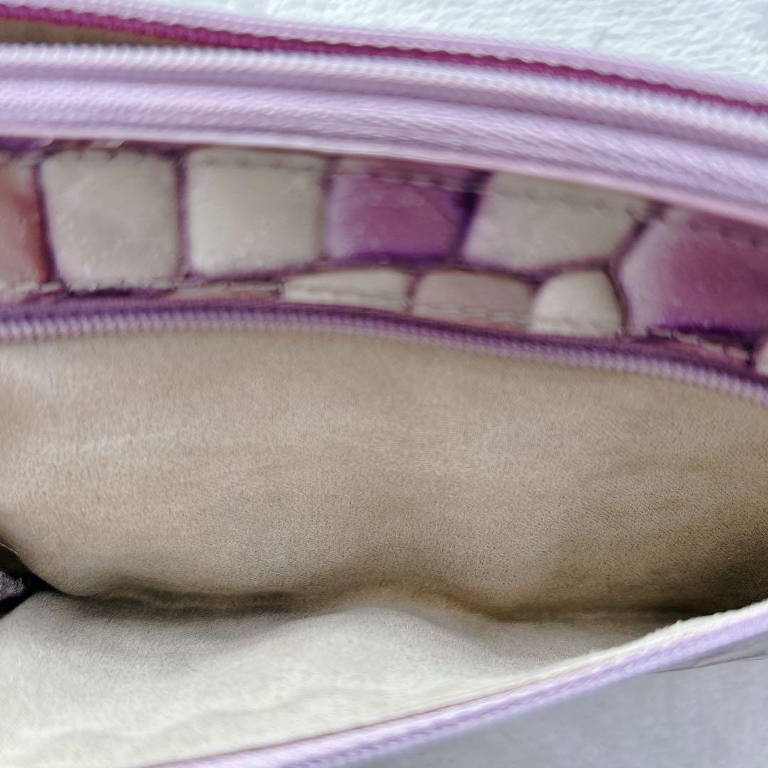 ATAO スリモ ヴィトロ ロージーラベンダー L字ファスナー 長財布