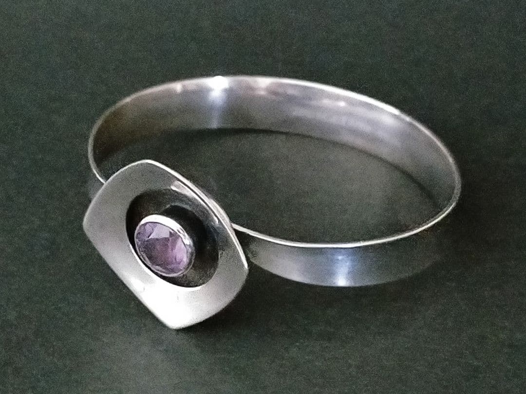 北欧ヴィンテージ　スウェーデン ALTON アルトン工房 アメジストのバングル