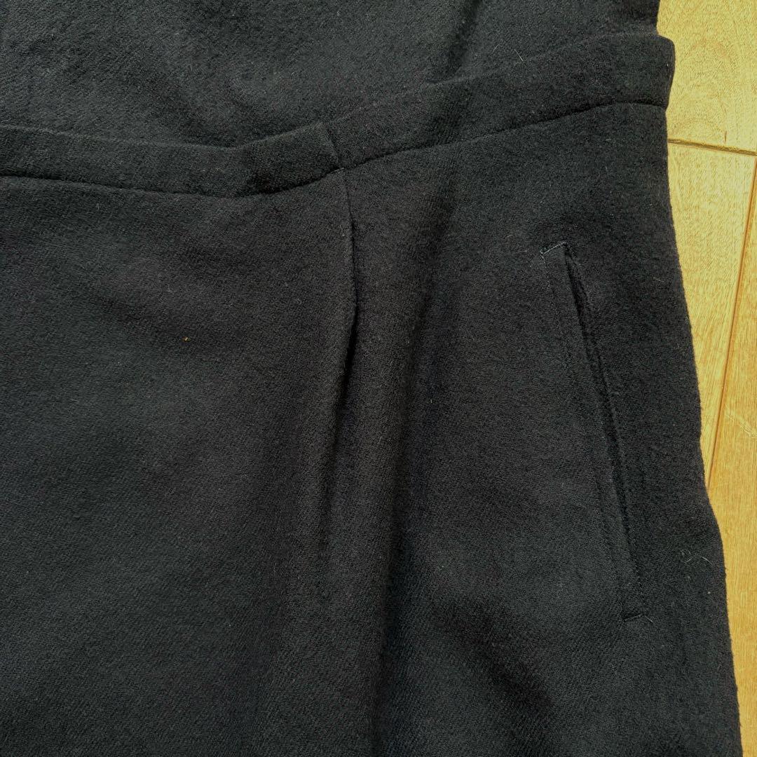 ワイズ／ロングワンピース／ジャンパースカート／ウール／ネイビー／ヨウジヤマモト