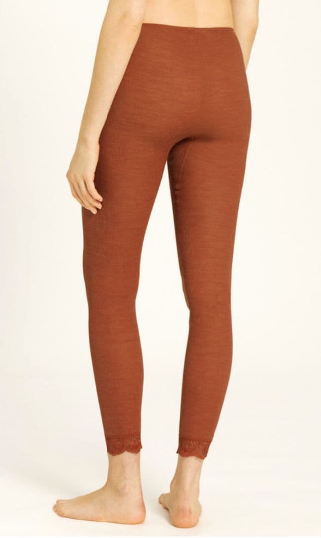 新品タグ付き 高級 ウール シルク レギンス ボトムス S