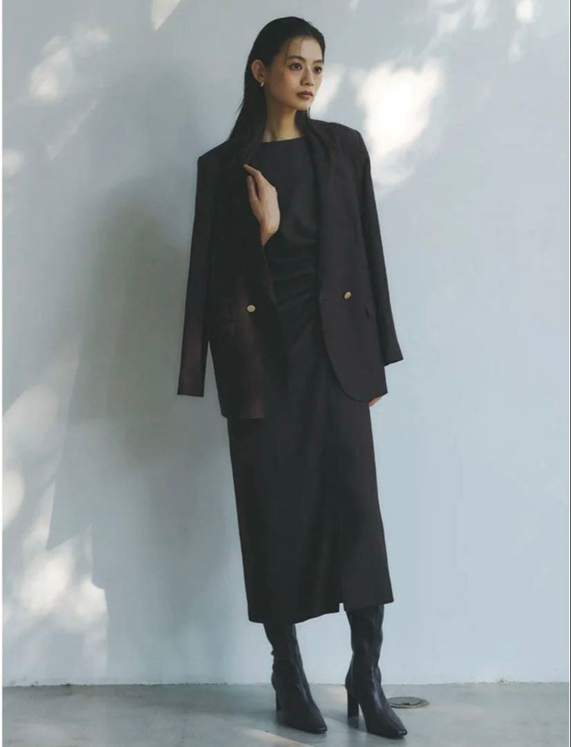 anuans ベーシックダブルジャケット BROWN 2サイズ