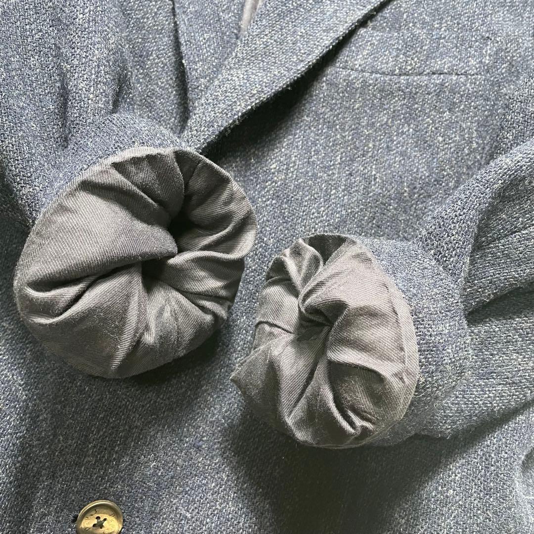 パパス Papas MOON　ウール ツイードジャケット ネイビー　Lサイズ