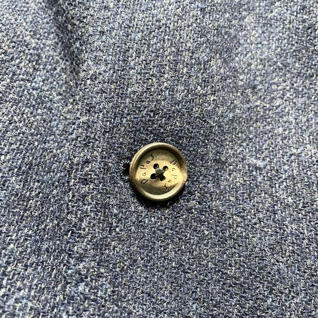 パパス Papas MOON　ウール ツイードジャケット ネイビー　Lサイズ