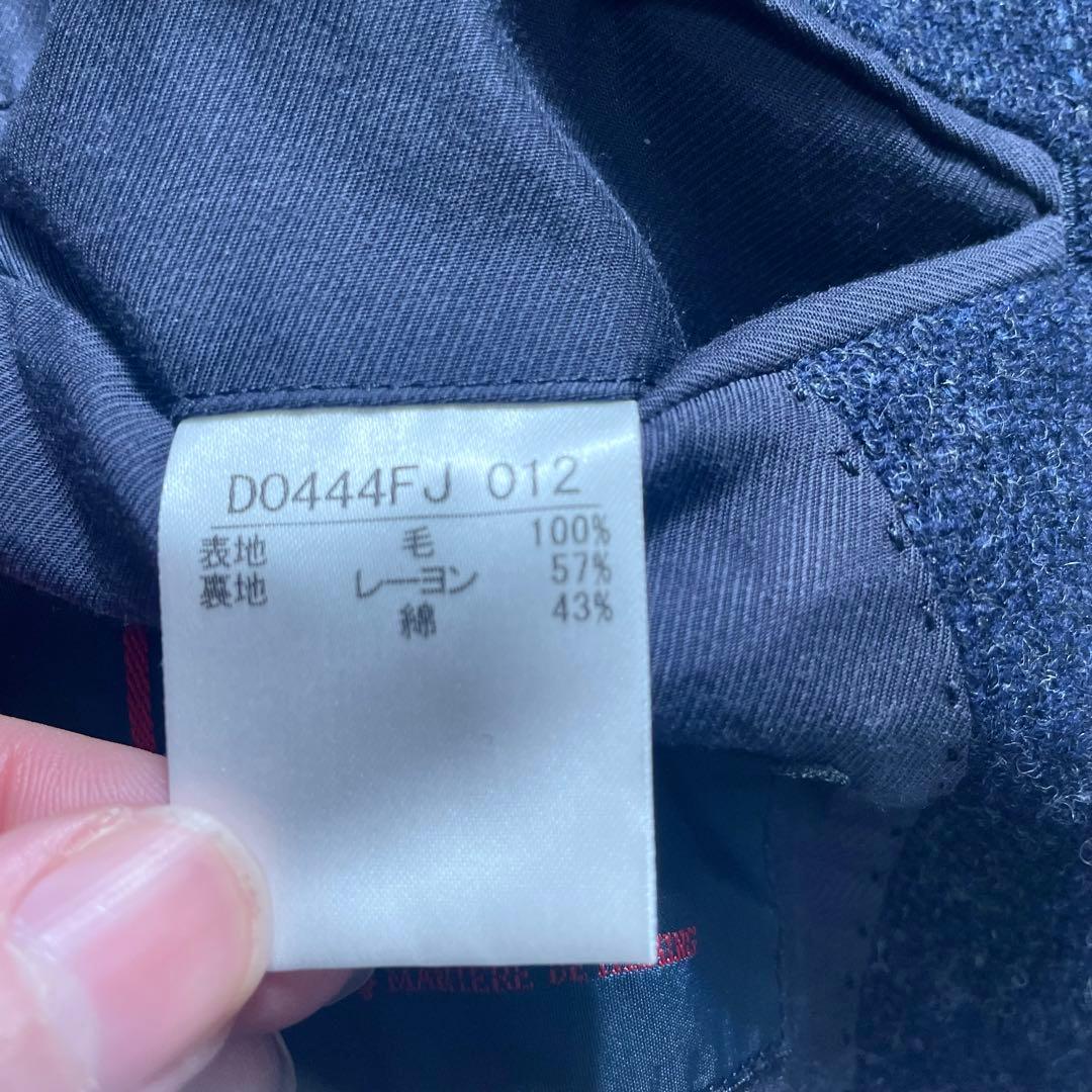 パパス Papas MOON　ウール ツイードジャケット ネイビー　Lサイズ