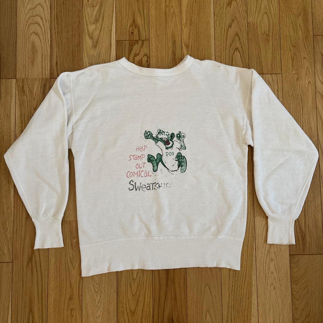 50s 60s モンスタープリント　スウェット　ヴィンテージ 前V