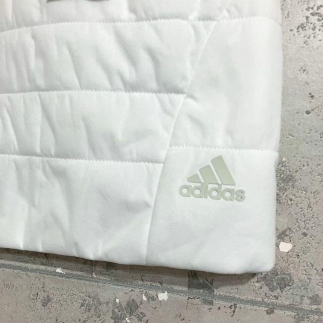 新品 レディースS adidasゴルフキルティング中綿ジャケット&スカート 白