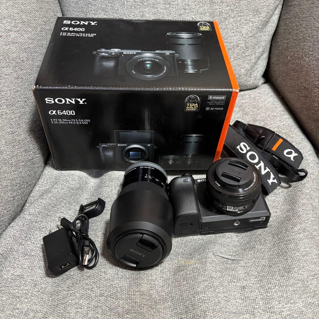 2028.9まで保証ありSONY α6400 ダブルズームレンズキット 美品