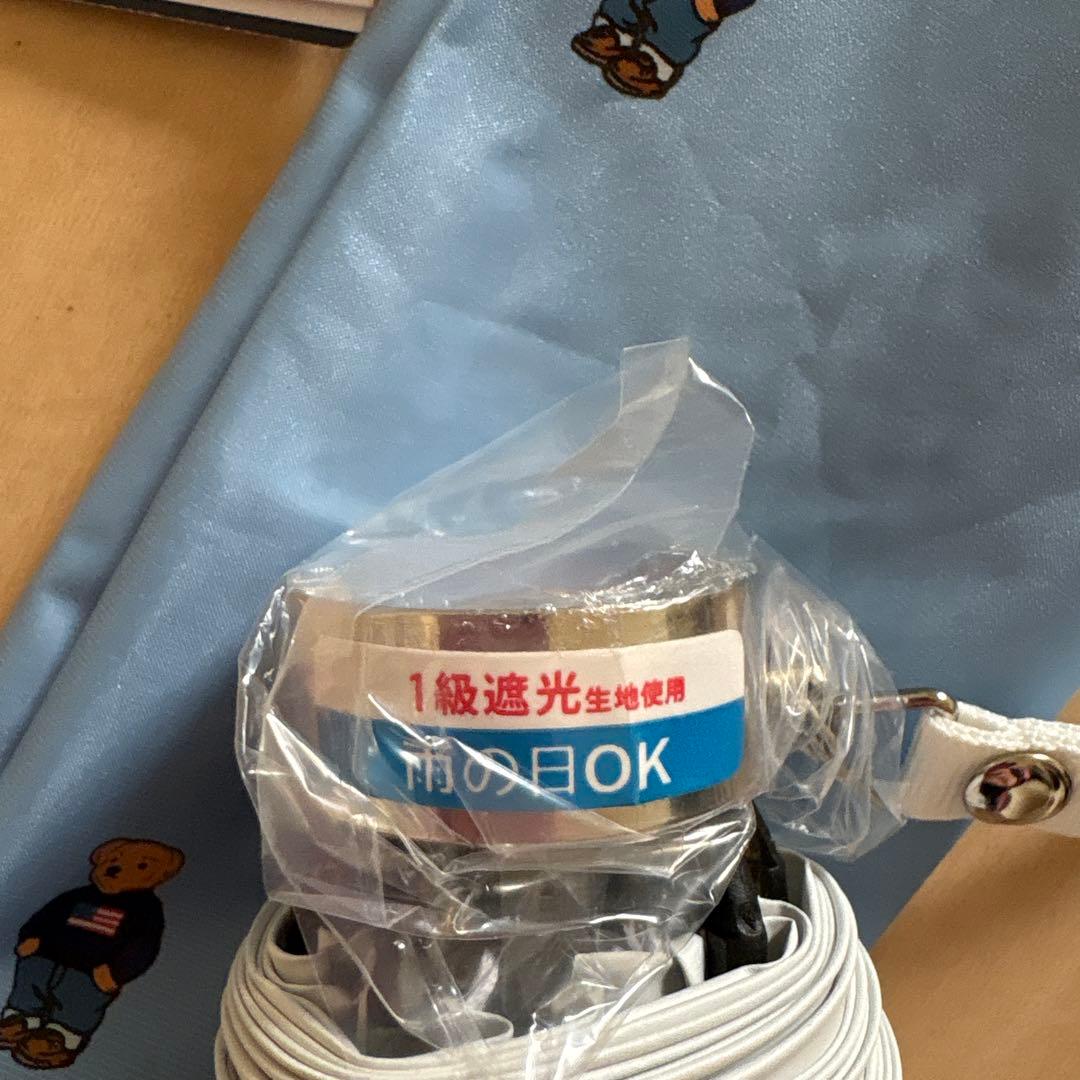 POLORALPH LAUREN ポロラルフローレンベア折りたたみ傘晴雨兼用レア