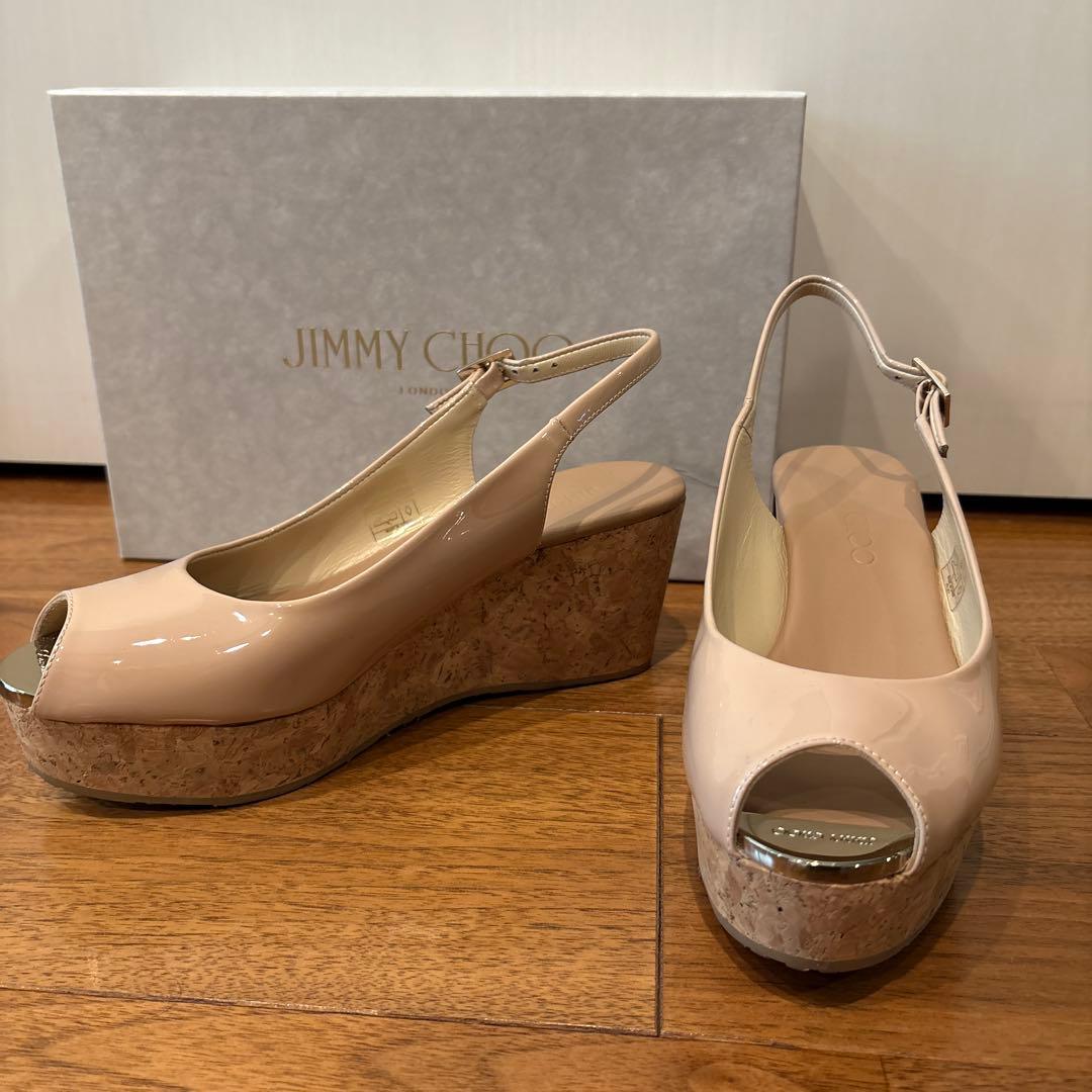 JIMMY CHOO PRAISEパウダーピンク サンダル 37