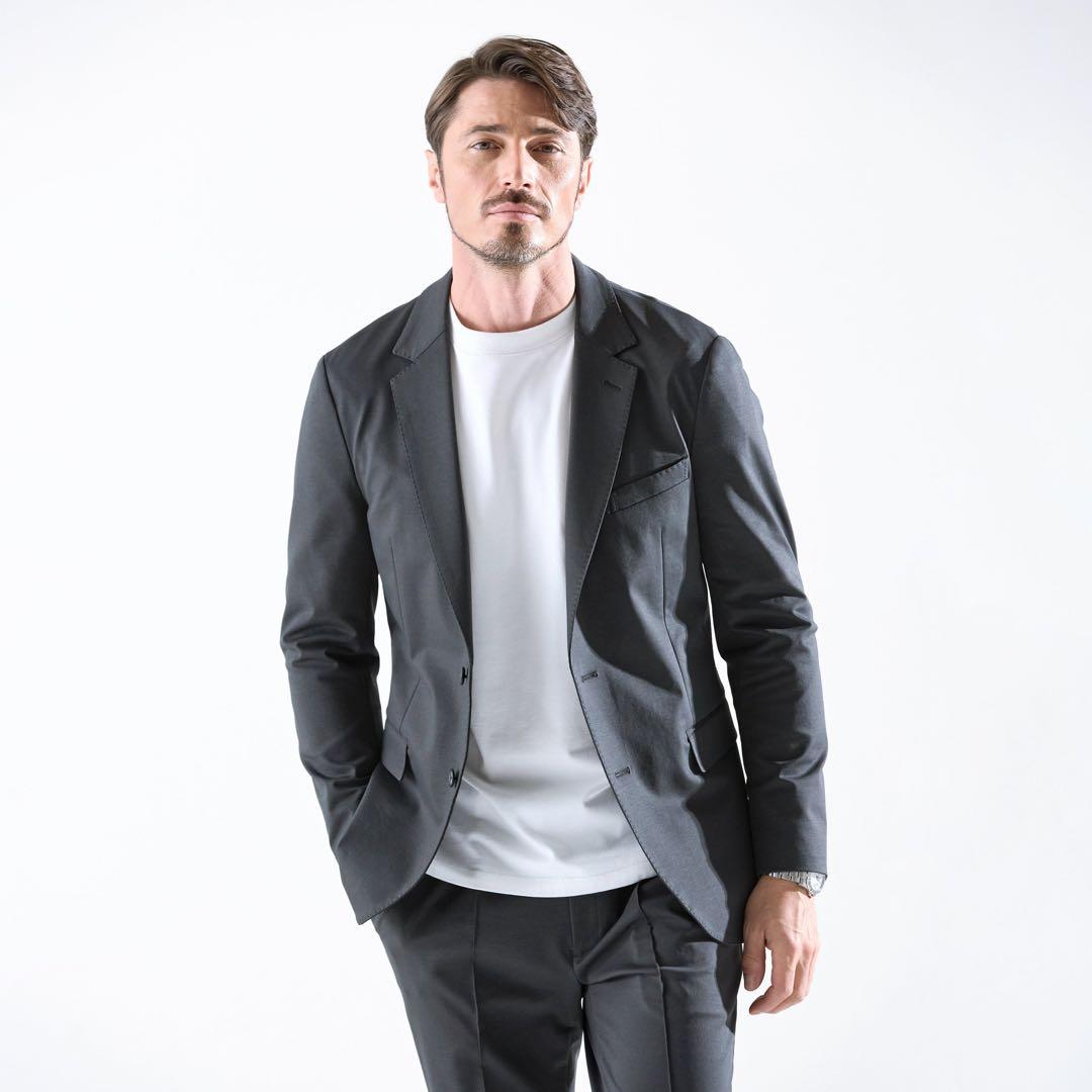 新品‼️MOVB Duplex Cotton シングル２Bジャケット グレー