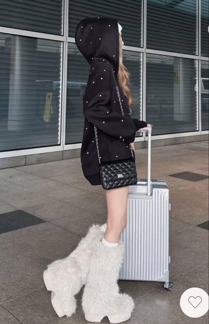 Darich ダーリッチ　DDロゴビジュージップパーカー　ブラック　黒