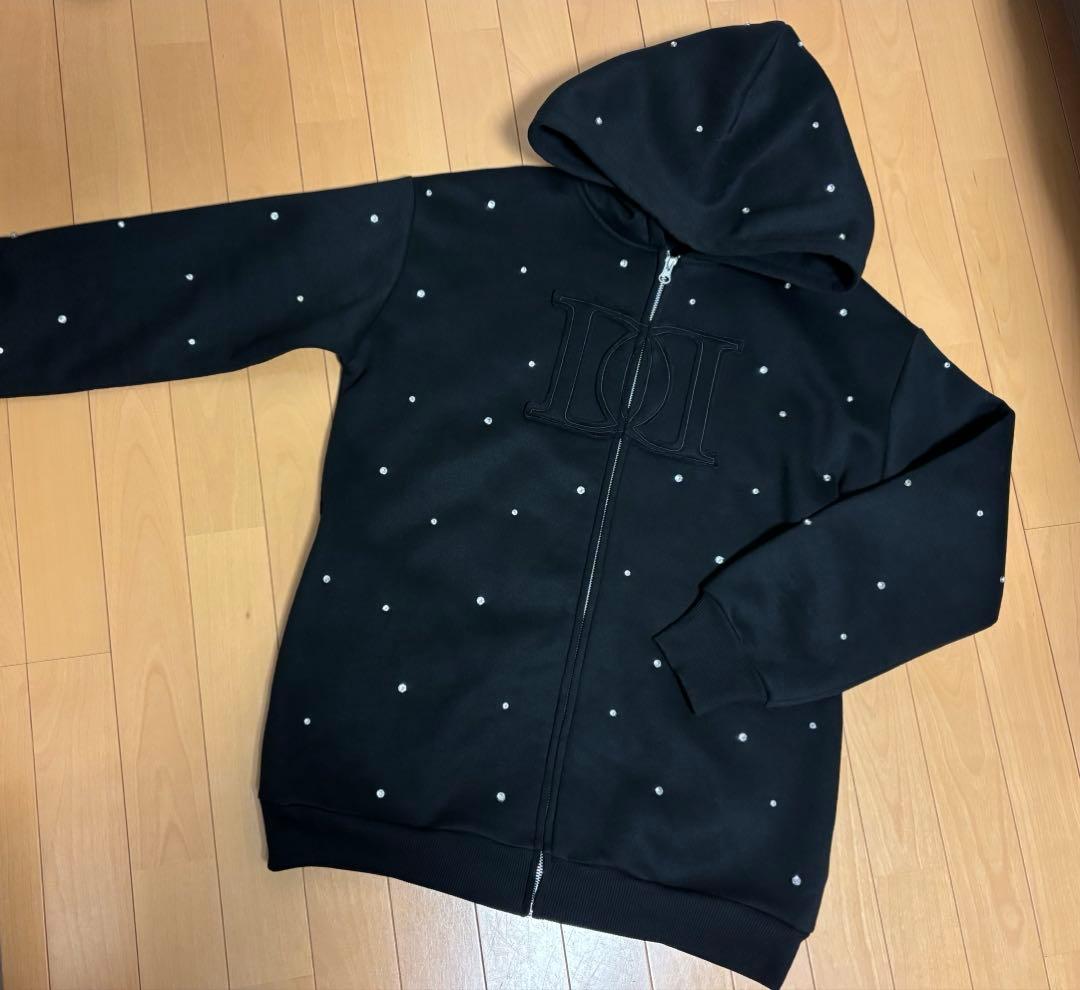 Darich ダーリッチ　DDロゴビジュージップパーカー　ブラック　黒