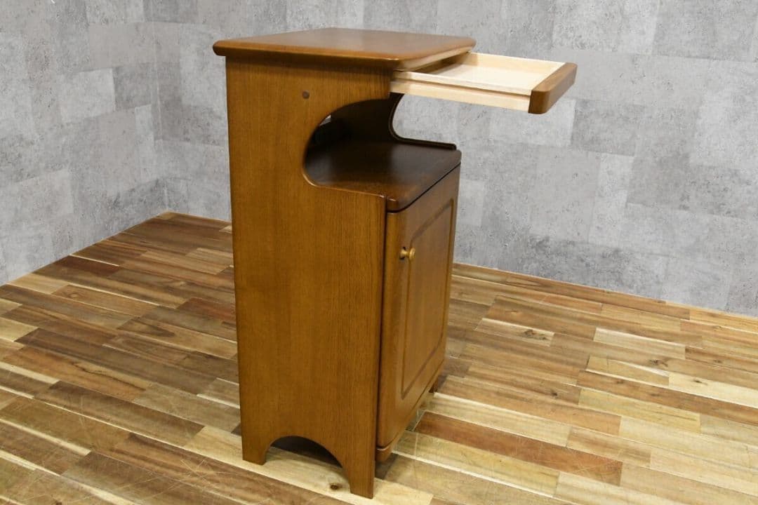 4EK131 マルニ木工 maruni 電話台 キャビネット 飾り棚 オーク材