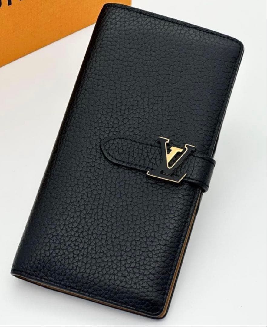 Louis Vuitton ブラック 長財布ヴェルティカルウォレット　美品