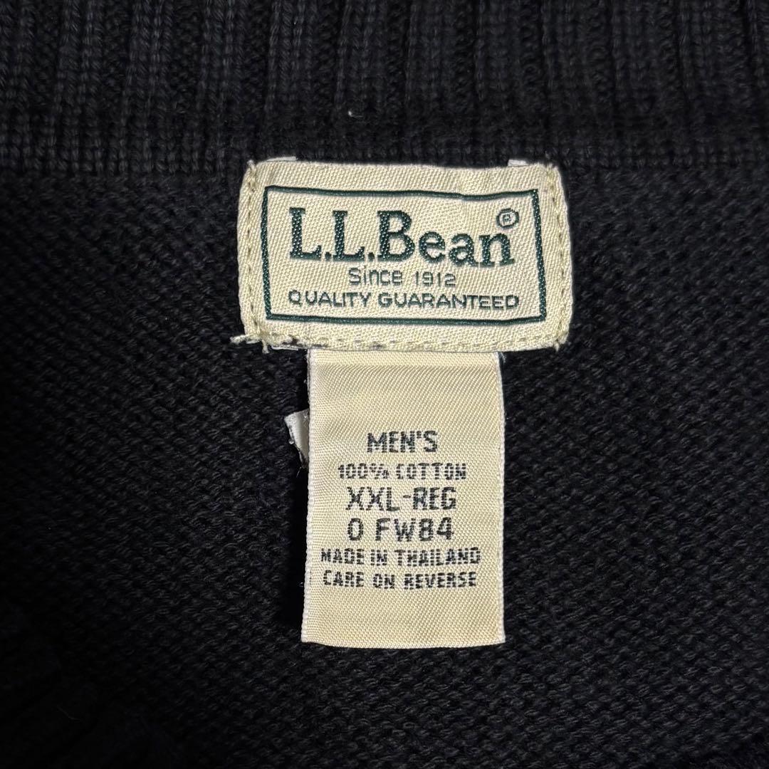 エルエルビーン　無地　コットンニット　黒　ブラック　ノームコア　2XL 大きめ