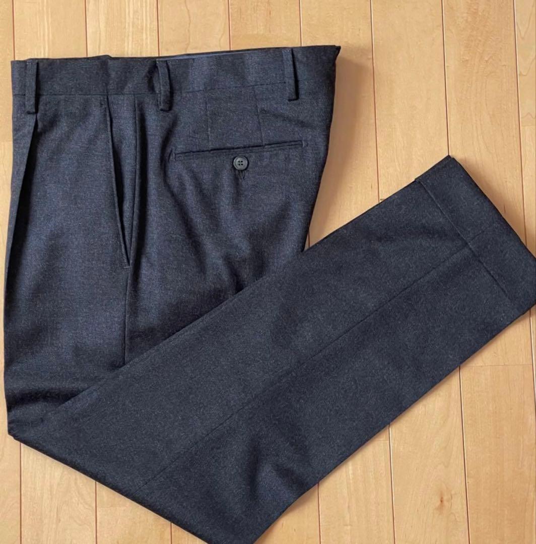 【秋冬・未使用】GERMANO ジェルマーノ 1プリーツ サキソニーウール44