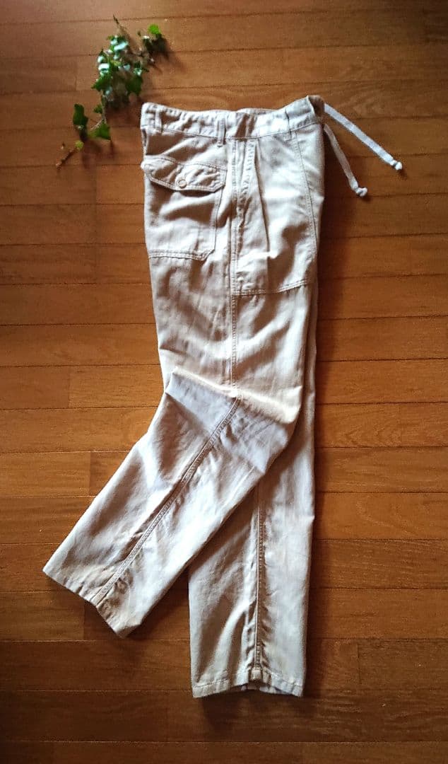 45R☆コットンリネンゴマチノの908ベイカーパンツ/ベージュ♪