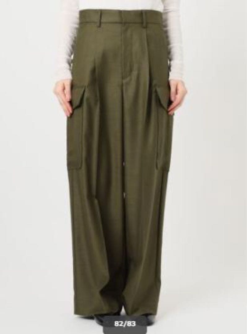 試着のみ ウォッシャブル カーゴスラックス 36