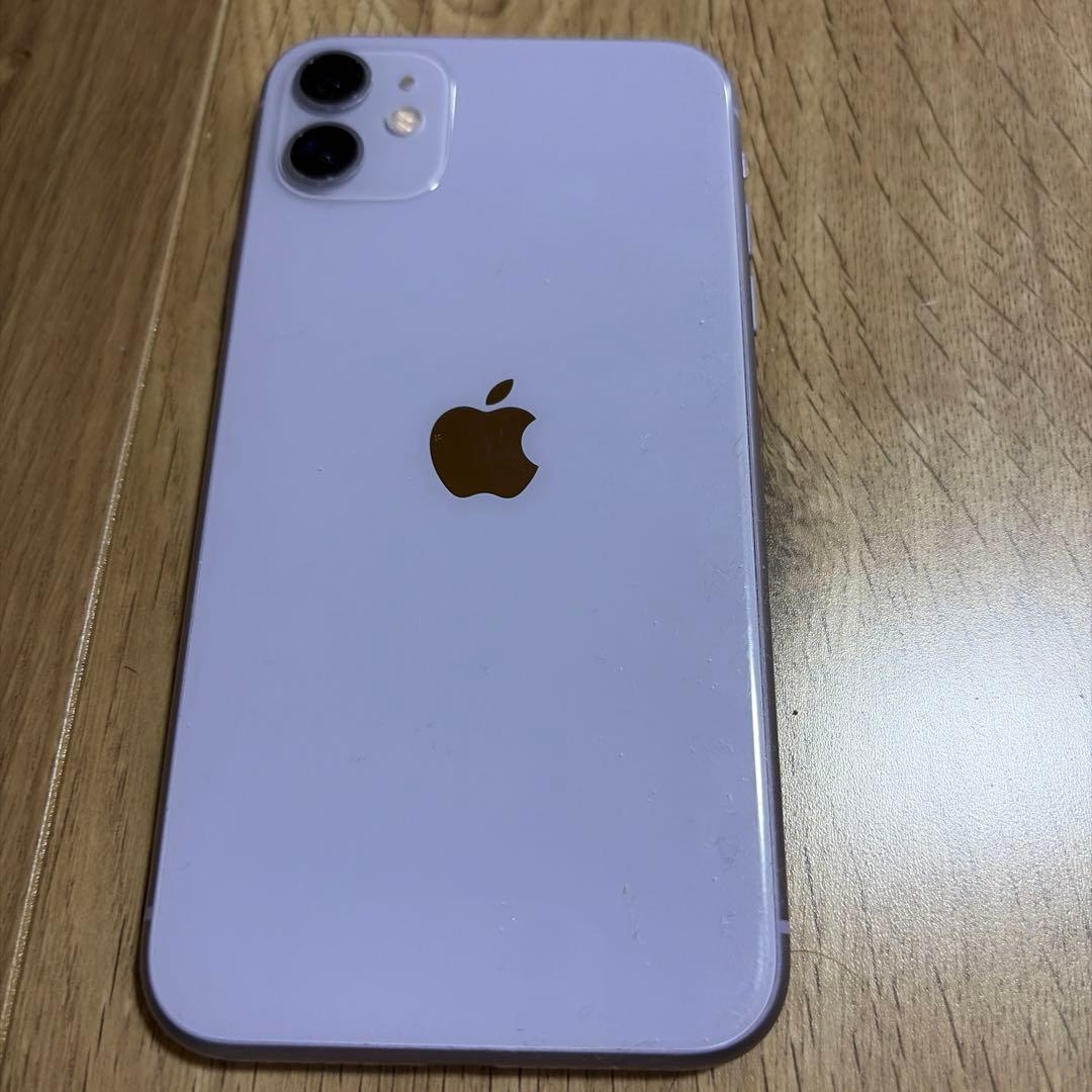正規品 iPhone11 パープル 画面割れあり 動作不良なし　SIMフリー
