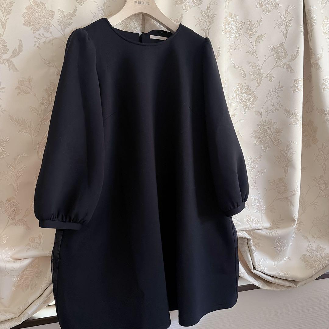 美品 大きいサイズ ローズティアラ オーガンジー チュニックワンピース