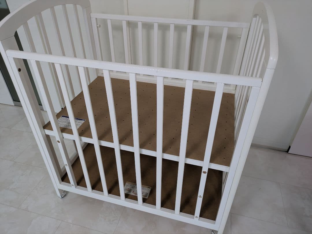 木製ベビーベッド KATOJI 白 ホワイト