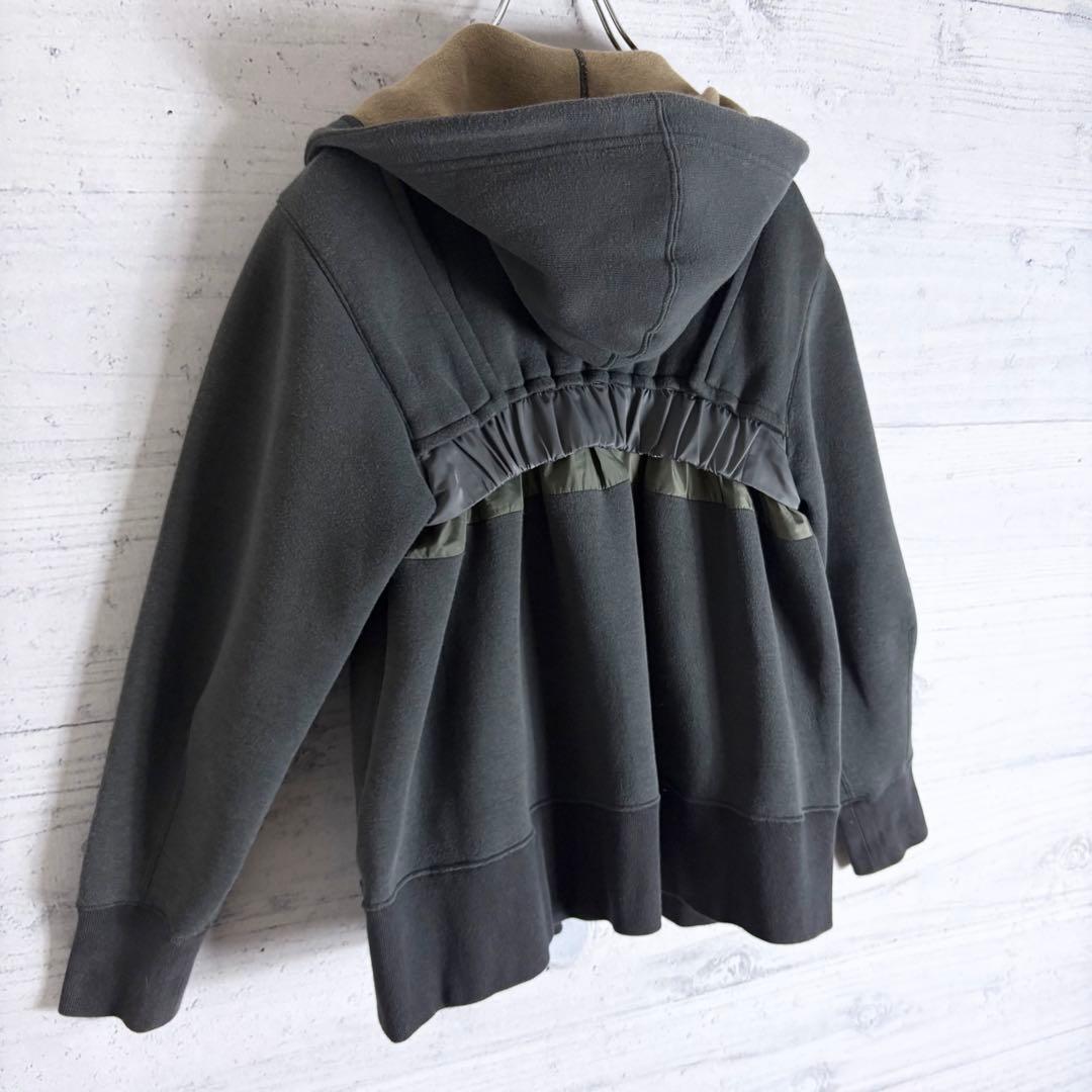 sacai スポンジスウェット パーカー ダブルジップ 1