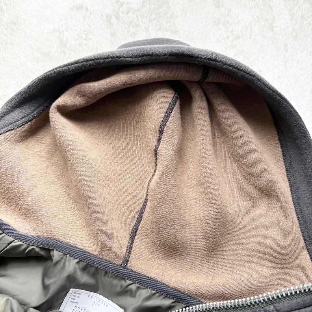 sacai スポンジスウェット パーカー ダブルジップ 1