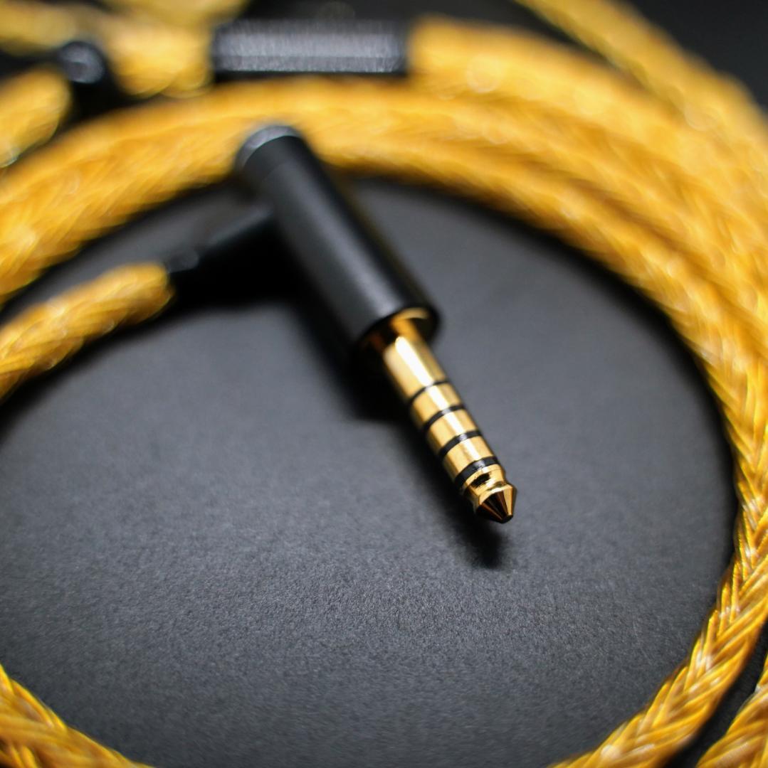 超希少!最高スペック16芯 金メッキケーブル 2pin / 4.4mm L字