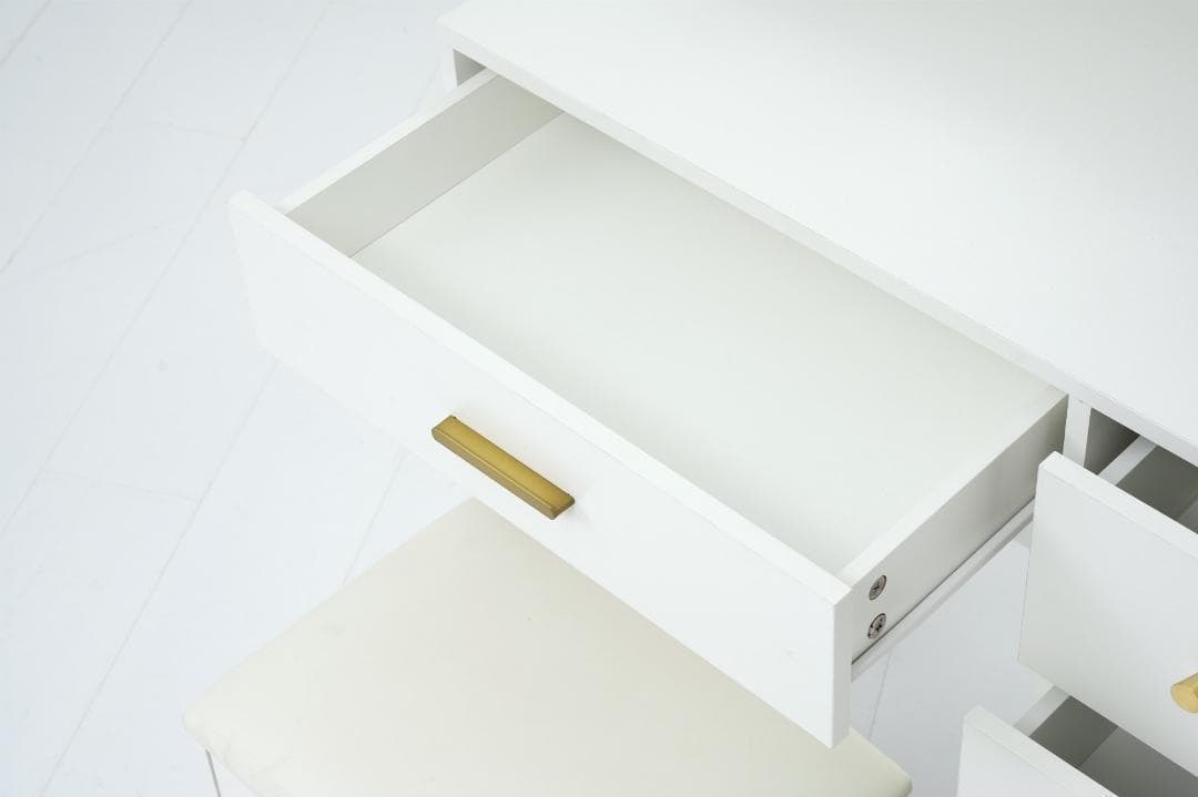 ドレッサー 化粧台 テーブル鏡台 LEDライト 引き出し収納 メイク台 シンプル