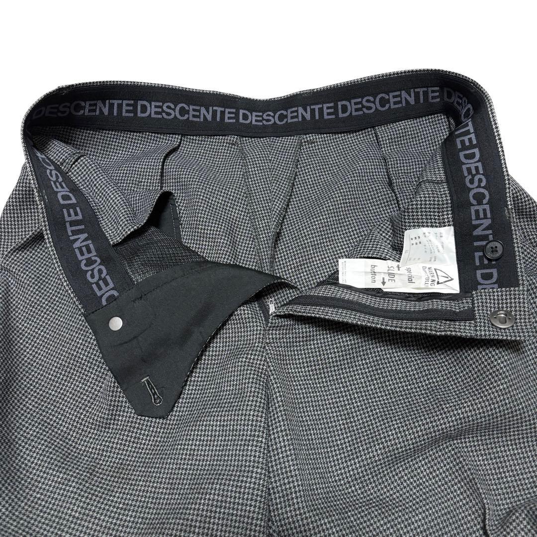 美品 XL DESCENTE デサント スーツ セットアップ ストレッチ 千鳥柄