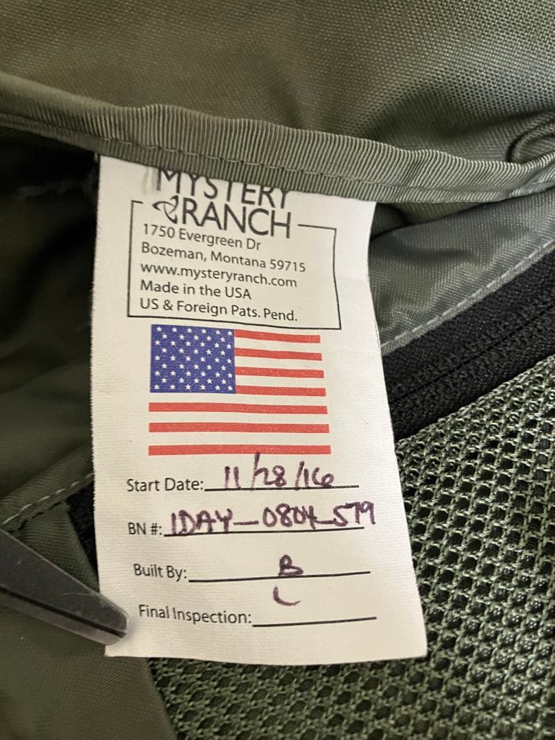 ミステリーランチ 1Dayアサルト 廃盤 USA製 フォリッジ バックパック