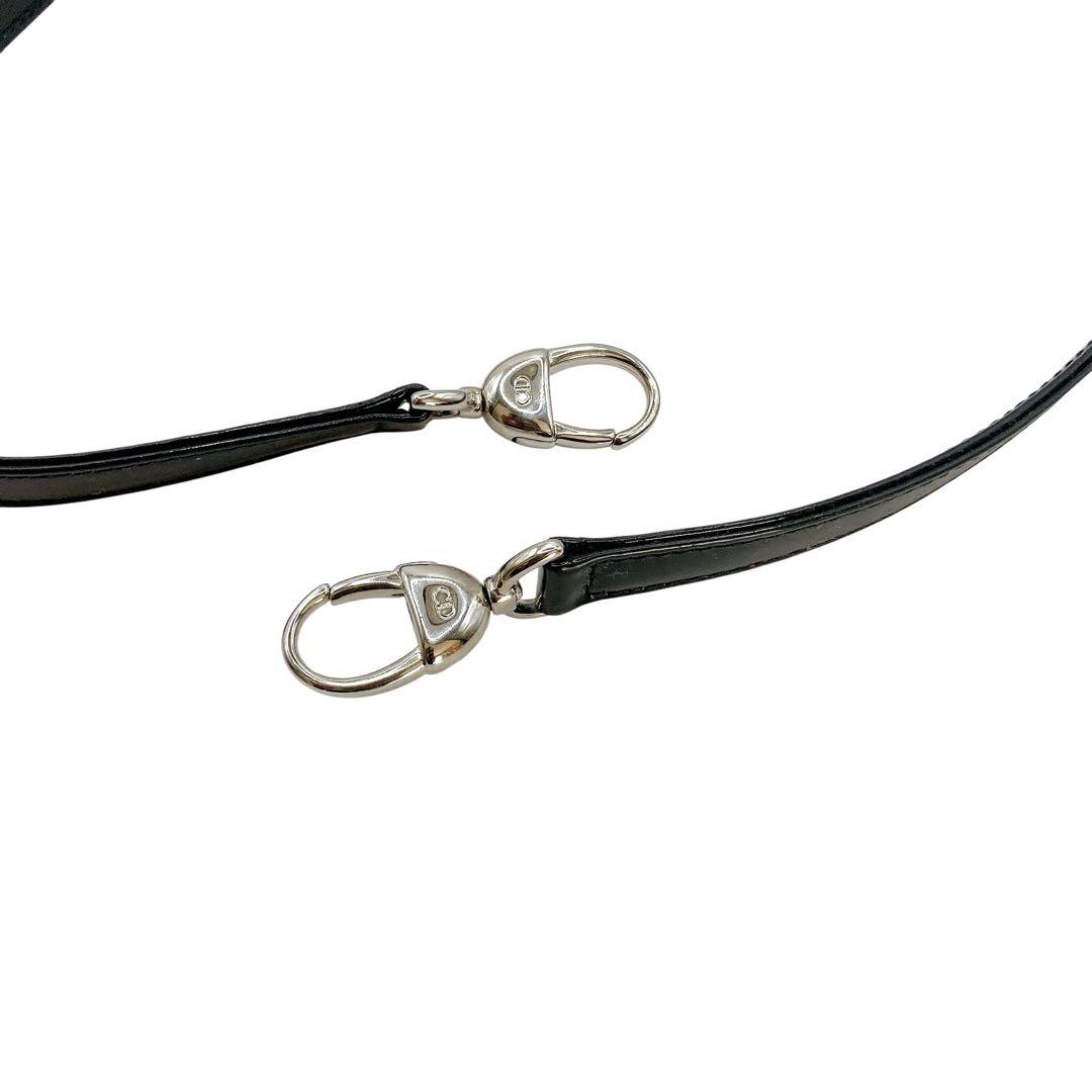 Dior✨ディオール　ショルダーストラップ　エナメル　革　CDロゴ ブラック