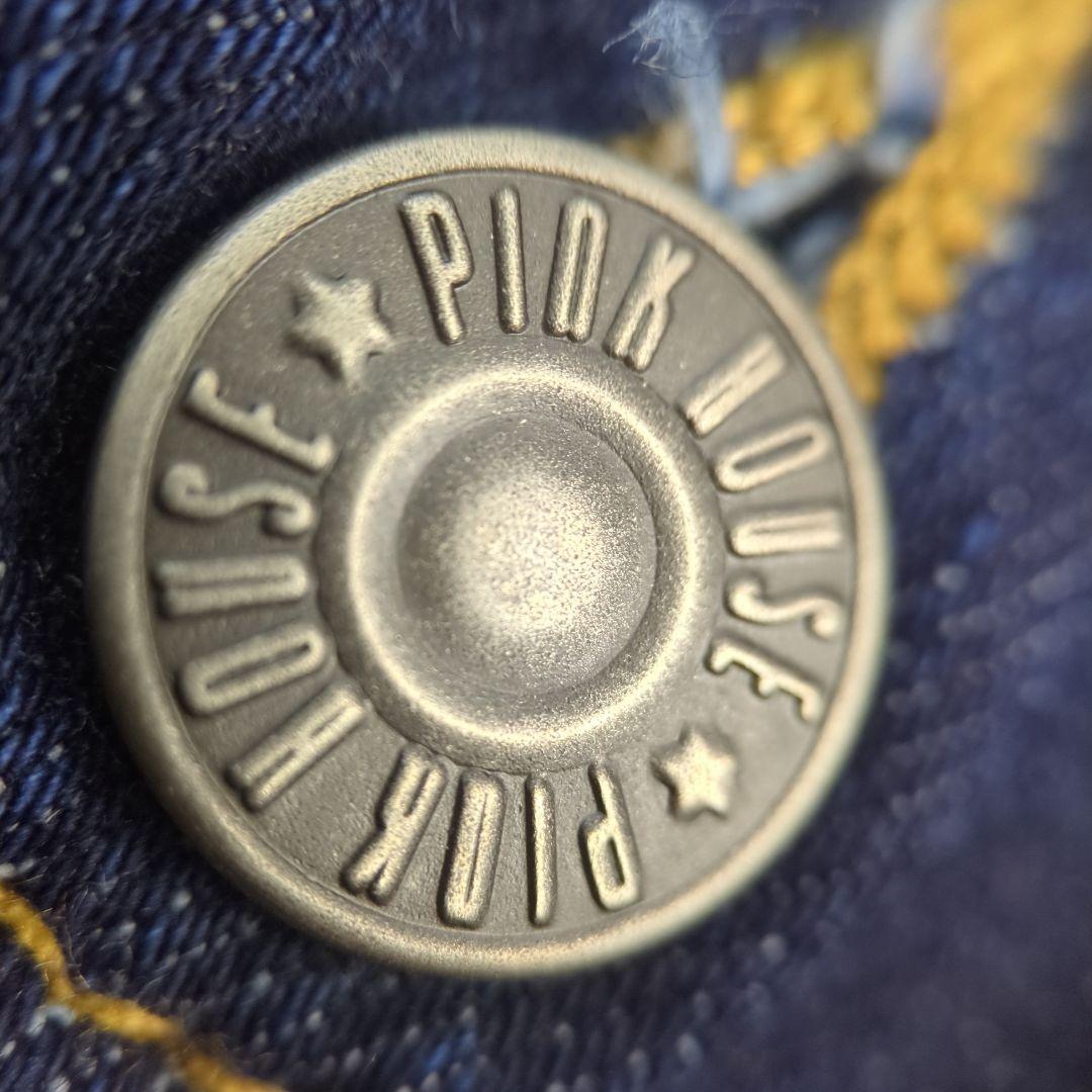 【極美品】ピンクハウス バック 薔薇刺繍 ストレッチ デニム ジャケット